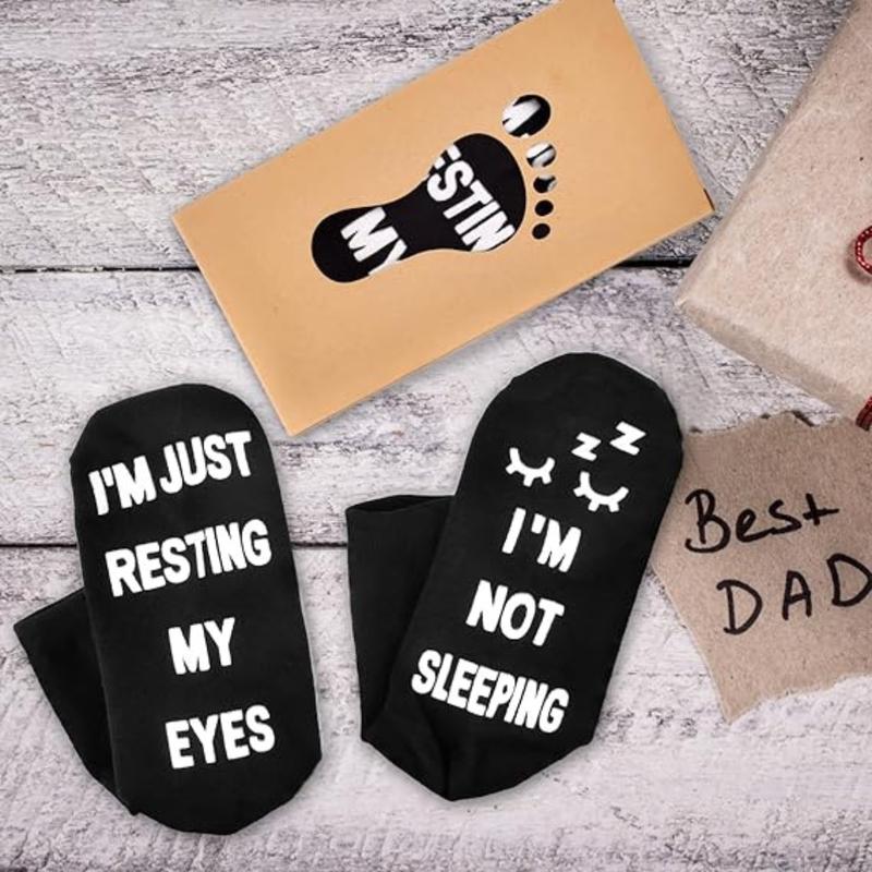 Funny Dad Socks - Birthday Gifts for Men, Stocking Stuffers, Christmas Gifts from Daughter, Son, Wife - Father, Menswear