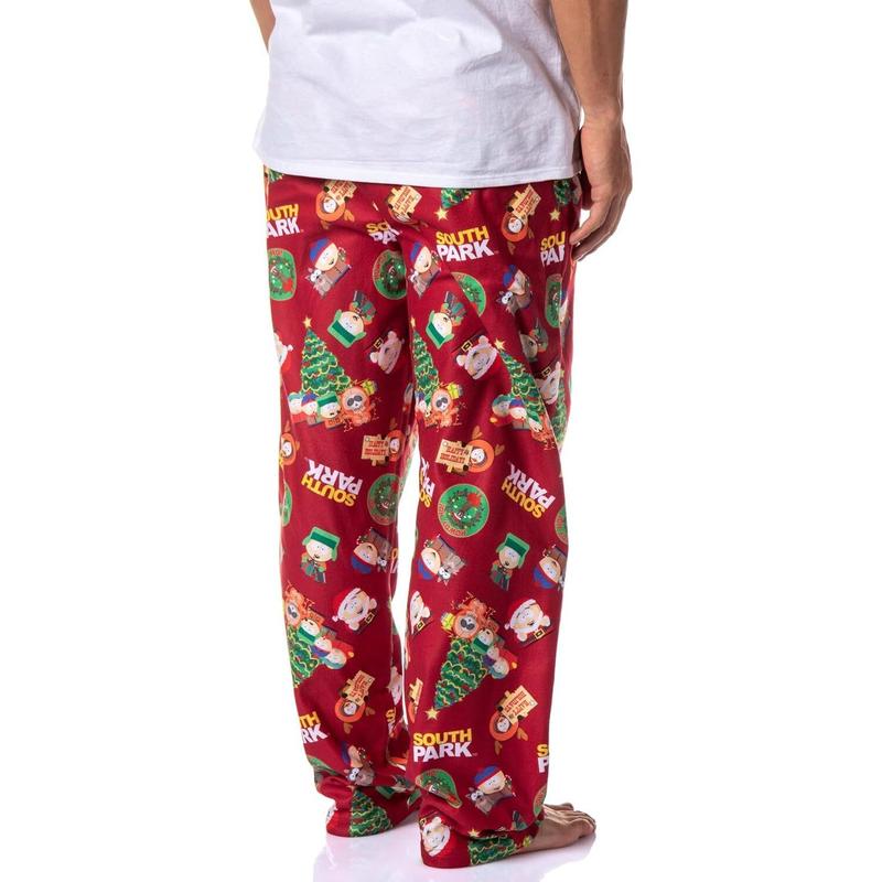 00INTIMO00 South Park Mens' TV Show 00Stan00 00Kyle00 00Cartman00 00Kenny00 Christmas Sleep Pajama Pants  Red