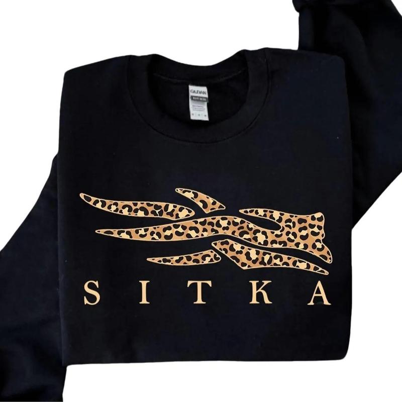 Sitka Leopard Pattern Print Logo Unisex Hoodie - Sweater, Sitka Hunting but in Leopard Printed Unisex Shirt