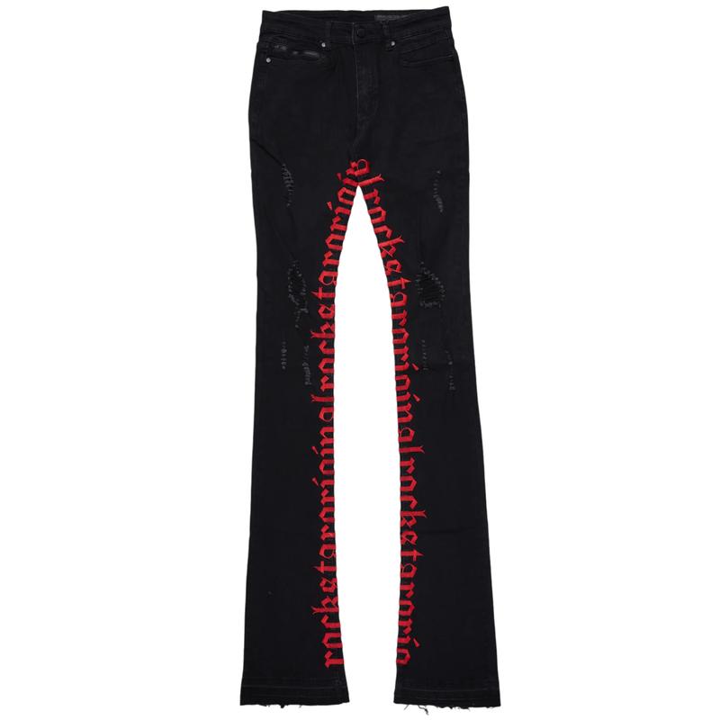 Colette Black Super Stacked Flare Jean