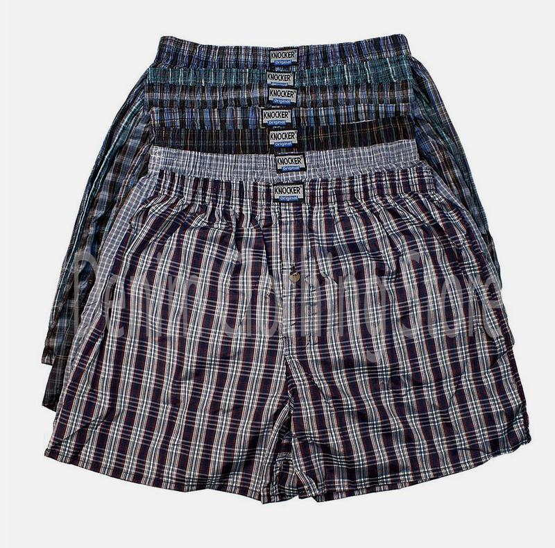 Men Knocker Boxer Trunk 3 6 12 Pack Lot Plaid Shorts Checkered Underwear Briefs Menswear