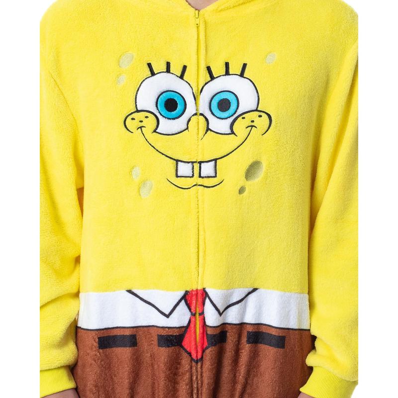 Nickelodeon Mens' SpongeBob SquarePants Character Union Suit Costume Sleep Pajama