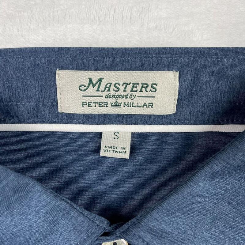 2024 Peter Millar Men s Small Navy Performance Tech Golf Polo Shirt - Masters Collection: Superior Style & Comfort