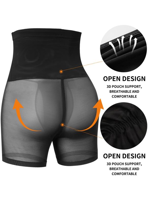 Men's High Waist Tummy Control Shapewear Shorts, Breathable Comfortable Seamless Shaper, High Stretch Shapewear for Men