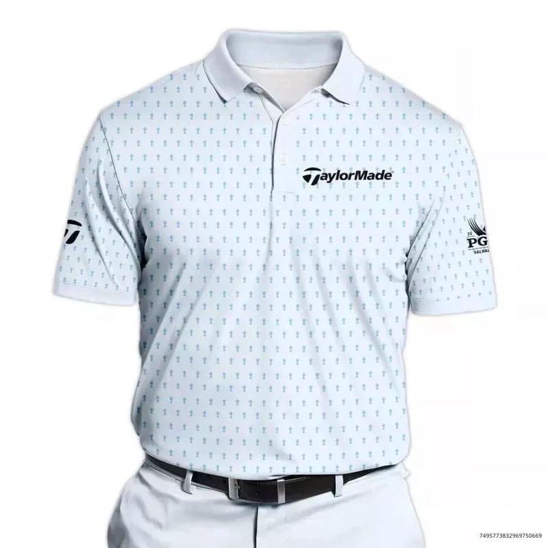 2024 PGA Championship T Made Golf Print Polo Shirt Light Blue Pastel Golf Polo Gift for Men