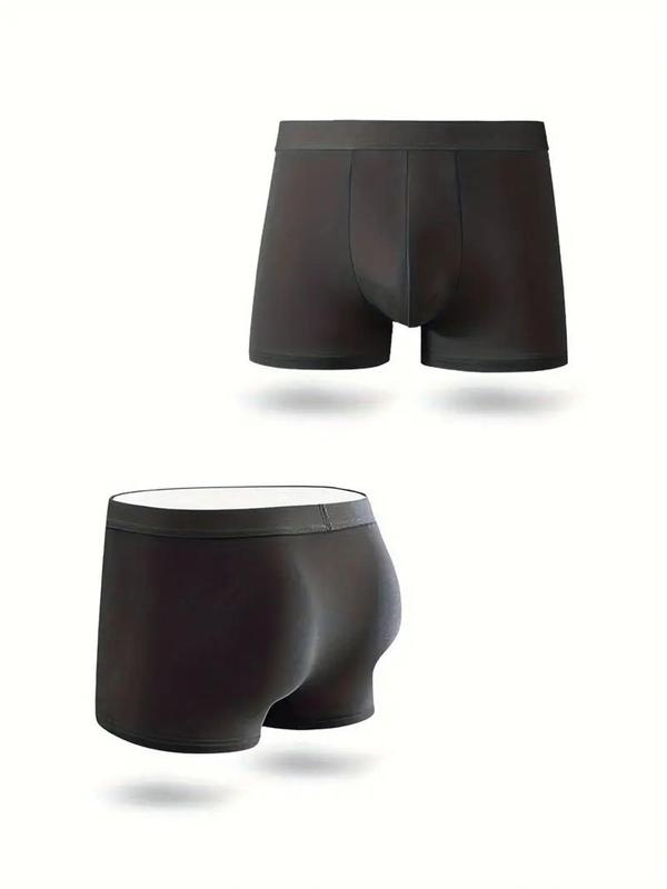 Men's Colorblock Tape Boxer Briefs, Breathable Comfortable Underwear for Daily Wear, Men's Underwear for All Seasons