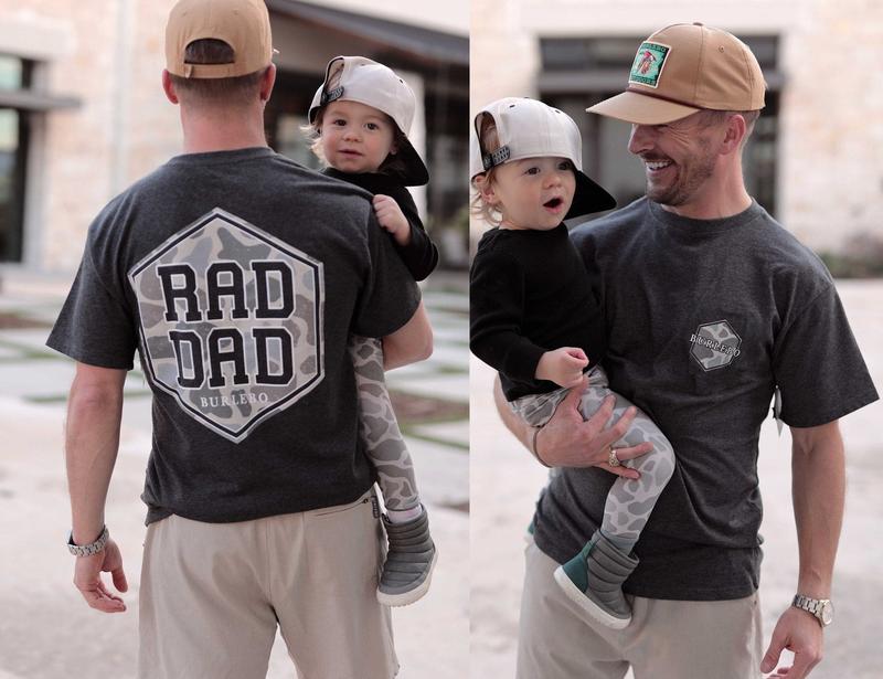 Rad Dad Burlebo Black T-Shirt GIF FOR BEST FRIEND