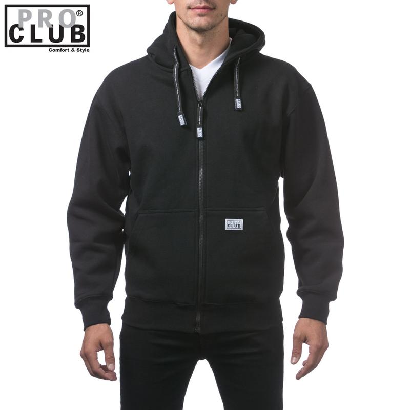 Pro Club Heavyweight Fleece Hoodie Zipper Menswear Cotton Stylish