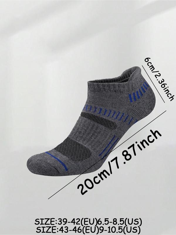 Men's Colorblock Ankle Socks, Casual Moisture Wicking Low Cut Socks, Soft Comfy Breathable Socks for All Seasons Daily Wear