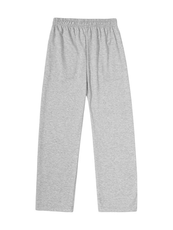 Men's Solid Drawstring Waist Wide Leg Sweatpants, Casual Comfy Elastic Waist Pants for Fall & Winter, Men's Trousers for Daily Wear