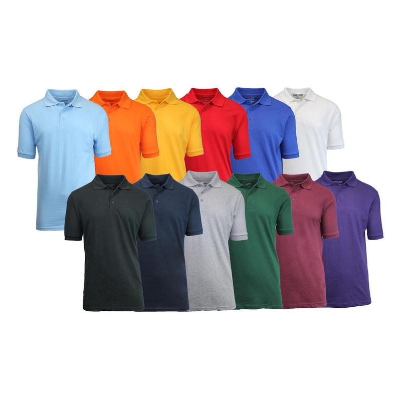 Men's Single Short Sleeve Classic Pique Polo Shirt