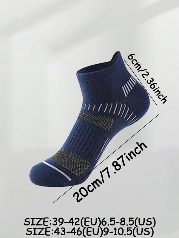 Men's Colorblock Ankle Socks, Casual Moisture Wicking Low Cut Socks, Soft Comfy Breathable Socks for All Seasons Daily Wear