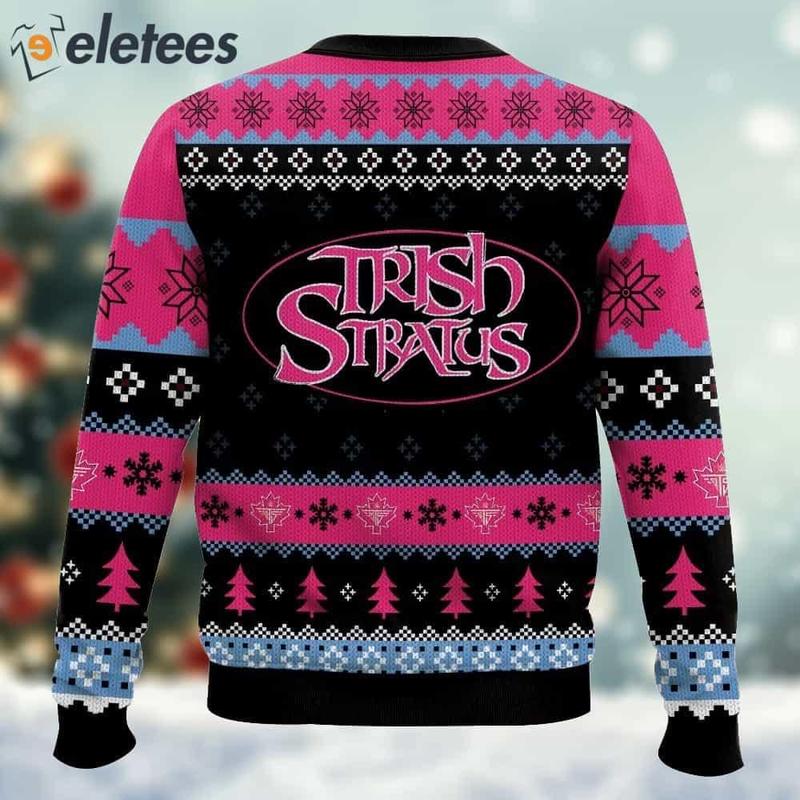 Trish Stratus Wrestler Ugly Christmas Sweater Retro Trendy Ugly Sweater, Sweater Lover Gift For Dad Gift For Mom Outfit For Family Holiday