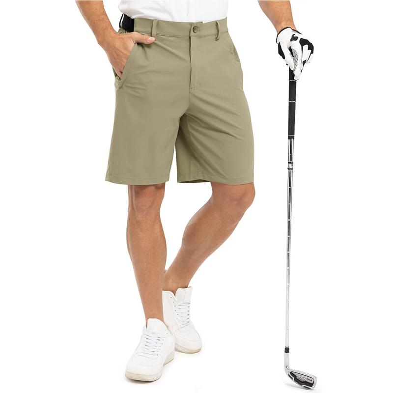 Men's 9'' Golf Work Shorts Stretch Waistband Dry Fit Hiking Casual Business Dress Athletic Shorts 3 Pockets