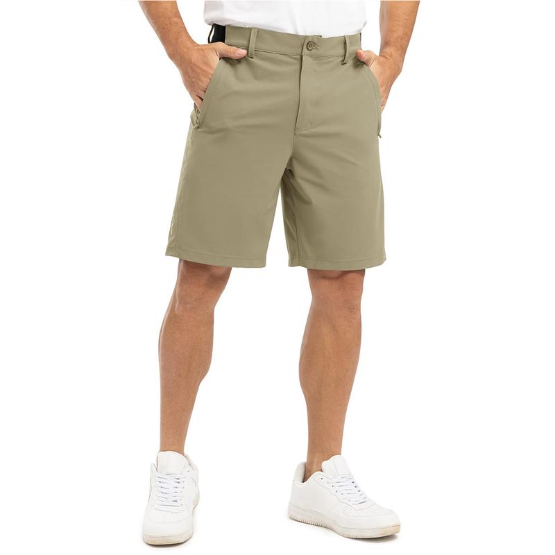 Men's 9'' Golf Work Shorts Stretch Waistband Dry Fit Hiking Casual Business Dress Athletic Shorts 3 Pockets