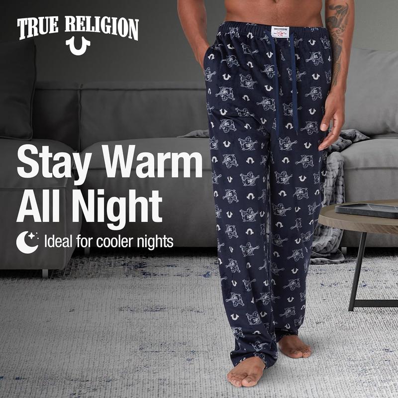 2 Pack Fleece Pajama Pants for Men, PJ Pants Men’s Sleepwear