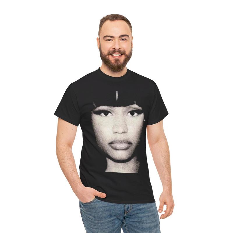 Vintage Nicki Inspired Y2k 90s Hip-Hop Vibes Heavy Cotton Graphic T-Shirt Tshirt Shirt HipHop Rap Tee Shirt Retro Fashion Casual Menswear Oversized Top