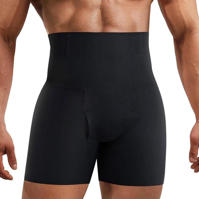 Nebility Men's Seamless Boxer Shorts High Waist Underwear Shapewear Shorts