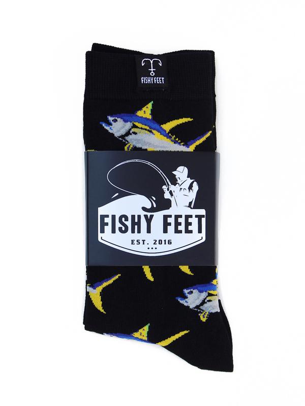 Fish Sock variety pack (4 pairs), fishing, fishing gift, fisherman, Trout, Bass, Tuna, Fishy Feet, Socks Menswear