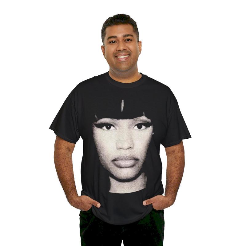 Vintage Nicki Inspired Y2k 90s Hip-Hop Vibes Heavy Cotton Graphic T-Shirt Tshirt Shirt HipHop Rap Tee Shirt Retro Fashion Casual Menswear Oversized Top