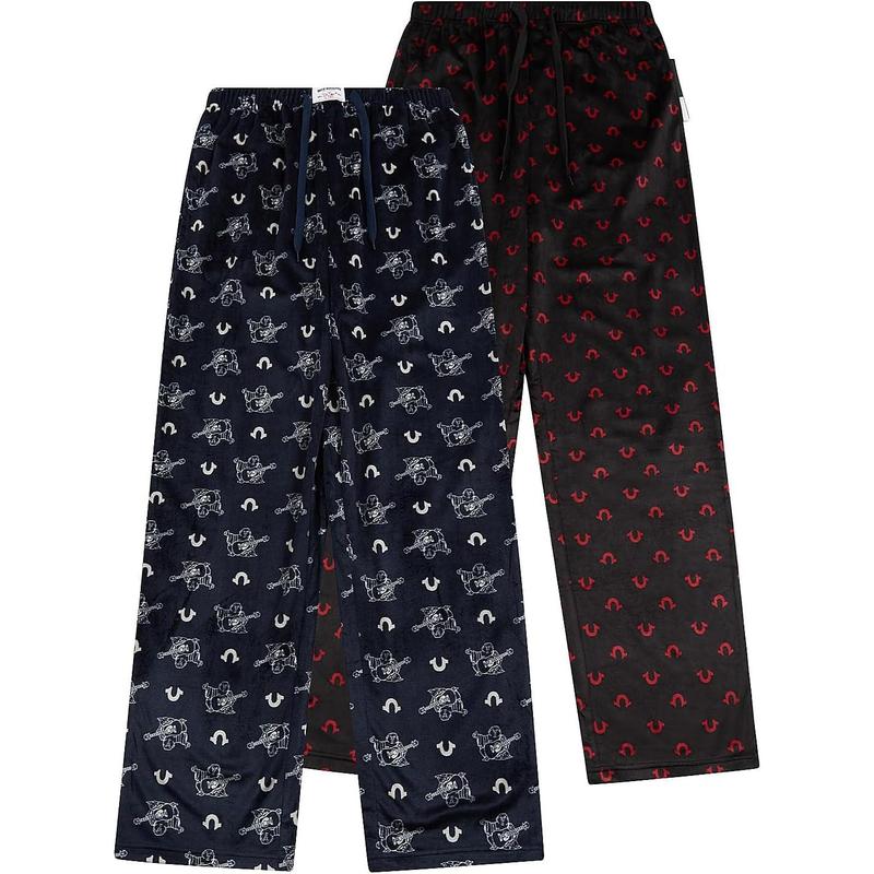 2 Pack Fleece Pajama Pants for Men, PJ Pants Men’s Sleepwear