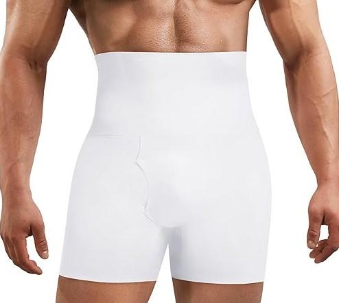 Nebility Men's Seamless Boxer Shorts High Waist Underwear Shapewear Shorts