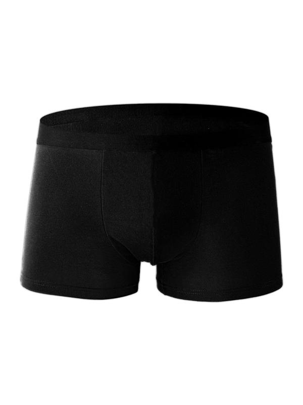 Men's Solid Color Boxer Brief, Casual Comfy Breathable Underwear for Daily Wear, Men's Underwear for All Seasons